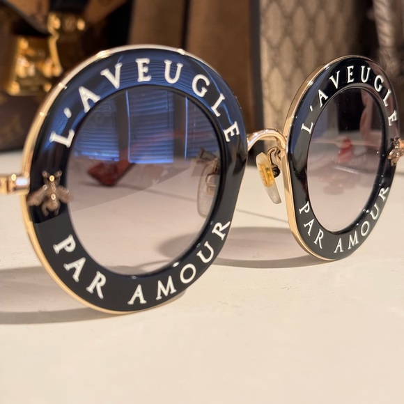 gucci acetate round sunglasses - Picture 3 of 7